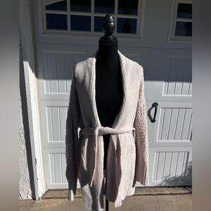 Jessica Simpson Cream Belted Cardigan